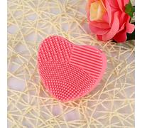 Hamwesh Makeup Brush Cleaner Silicone Durable Cleaning Mat for Removing Dust and Makeup Small Size for On-The-Go Use Orange (#2)
