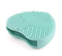 Hamwesh Makeup Brush Cleaner Silicone Durable Cleaning Mat for Removing Dust and Makeup Small Size for On-The-Go Use Orange (#10)