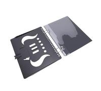 Hamwesh Marching Band Sheet Music Holder, 5 Transparent Plastic Windows Universal Clamp Holder, Transparent Flip Folder with ABS Construction for Parades Marching Exercises Performances