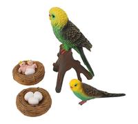 Hamwesh Mini Bird Animal Figures, 4 Pcs Realistic Plastic Bird Figurines, Small Animal Models with Educational Toys for Kids Home Office Party Decoration