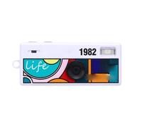 Hamwesh Mini Keychain Digital Camera, 0.96 Inch Color Screen with Built in Flash and Neck Strap, Type C Charging for Travel, Daily Life Recording and Festive Celebrations (White)