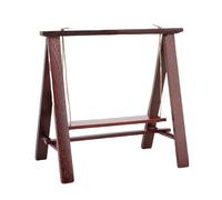 Hamwesh Miniature Dollhouse Swing, Solid Wood 1:12 Scale Porch Swing Featuring Exquisite Craftsmanship, Handcrafted Miniature Porch with Lifelike Details for Dollhouse and (Mahogany)