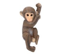 Hamwesh Monkey Statue, Outdoor Hanging Monkey Garden Statue, Resin Climbing Tree Baby Chimpanzee Animal Sculpture with Jute Rope for Outdoor Patio Fence Wall Tree Yard Decoration