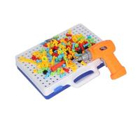 Hamwesh Mosaic Drill Set, Educational Drill and Puzzle Kit with Mushroom Nails for Kids Ages 3-8 Years Old