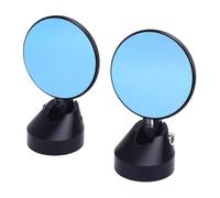 Hamwesh Motorcycle Bar End Mirrors Adjustable Handlebar Rearview Mirror for Sprint 50 150 Prima 50 150 GTS150 250 300 2013-2024, Round Side Mirror Anti Glare Blue Glass, Universal Bike (Black)