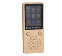 Hamwesh MP3 Player, 64GB Bluetooth 5.0 Portable Music Player, Digital with 1.8 Inch Color Screen FM Radio Voice Recorder for Running Sports (Golden)