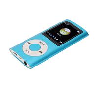Hamwesh MP3 Player, 64GB Memory Capacity Portable MP4 Player, Digital Audio with Lossless Sound Quality 1.8 Inch LCD Screen and 8 Hours Battery Life for Sport Kids Running (Blue)