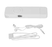 Hamwesh MP3 Player, 8GB Memory, Expandable to 64GB with Lossless Sound, Multiple Play Modes for USB Flash Drive and Portable Use (White)