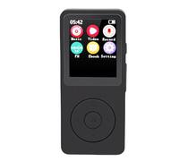 Hamwesh MP3 Player, Bluetooth 5.4 HiFi Sound Music Player, Portable FM Voice Recorder with 2.4 Inch LCD Screen 250mAh Battery for Outdoor Sports Traveling (With 64G Memory Card)
