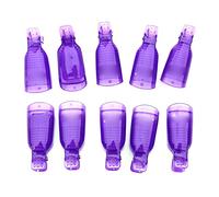 Hamwesh Nail Polish Remover Clamp/Holder Gel Cleaner Efficient Purple 10Pcs/Set for Manicure Professionals