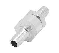 Hamwesh One Way Non-Return Valve, Durable Aluminum Alloy for Fuel, Gasoline, Oil, Petrol, Water, Universal Use, Silver, 1 Piece (10mm)