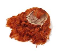 Hamwesh Orange Wigs, Wavy Wig with Air Bangs for Party Halloween Weddings Dates