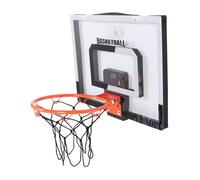 Hamwesh Over the Door Basketball Hoop, Foldable Transparent Backboard Infrared Detection Scoring Indoor Basketball Hoop, Mini with Electronic Scoreboard Air