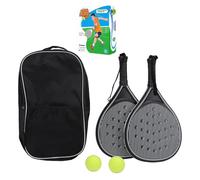 Hamwesh Padel Racket, Lightweight ABS Structure Pro EVA Paddle Tennis Racquets, Beginner Round Design with Storage Bag for Beginners Outdoor Sports (Black)