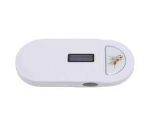 Hamwesh Pet Microchip Scanner, Portable 800mAh Rechargeable Animal Tag Scanner Handheld Microchip Reader with High Brightness Display for FDX B EMID Animal Management Farm Railway (White)