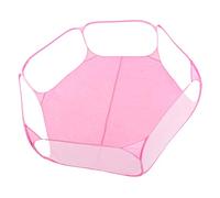 Hamwesh Pet Playpen, Automatic Popup Foldable Lightweight Non Woven Fabric Cat Playpen, Rabbit with Transparent Mesh for Indoor Outdoor Small Pets Puppy Dog Cat Kitten Rabbit (Pink)