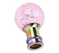 Hamwesh Pink Crystal Bubble Shift Knob, Comfortable Grip Faster Smoother Gear Shifting Acrylic Metal Gear Shifter, Universal Car Shift Knob with 3 Thread Adapters 8mm 10mm 12mm for Car