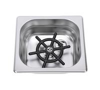 Hamwesh Pitcher Rinser, Stainless Steel Automatic High Pressure 6.9x6.4x4.7in Glass Rinser, Space Saving Embedded Cup Washer with 2 X Hose, for Kitchen Home Restaurant Hotel (Silver)