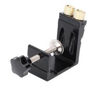 Hamwesh Pocket Hole Jig Kit, Aluminum Alloy Mini Dowel Jig, Pocket Screw System with Drill Bit for, Professional, and Commercial Woodworking Projects Including Cabinet Construction