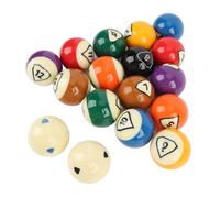 Hamwesh Pool Balls, 57.2mm International Standard Diameter 16 Colors Set of 17 High Toughness Resin Billiard Set, Regulation Size Pool Table Balls with Cue Tip and Chalk for Home
