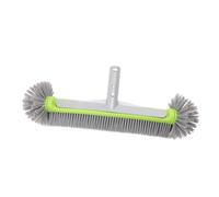 Hamwesh Pool Brush Head, Aluminum Structure Nylon Bristles 7 Rows Rounded Design for 300% Coverage Increase, Pool Brush with Pole, Scrubber with 1.25 Inch Pole Attachment for