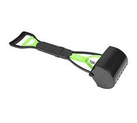 Hamwesh Pooper Scooper, Foldable Extended Handle Large Capacity Non-Stick Pet Pooper Scooper, Poop Scoop with Easy to Pull Handles and 2 Springs for Dogs, Cats, Grass, Dirt, Gravel (Green Black)