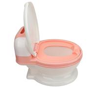 Hamwesh Potty Training Toilet, Non Slip Soft Seat 1:1 Simulation Toddler Potty Chair, Training Seat with Removable Bowl, Cleaning Brush, Anti Slip Pad Ladder for Boys and Girls (Pink White)