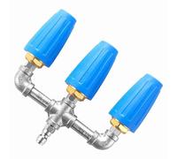 Hamwesh Pressure Washer Nozzle, 4000 PSI 2.0 Orifice 360 Degree Rotating Triple Nozzle, Stainless Steel Brass with 1/4 Inch Quick Connector for Vehicles Buildings Exteriors Floors