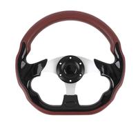 Hamwesh Racing Steering Wheel, 13in PU Material with Universal Fit for 6 Hole Hub Adapter, Enhanced Grip Aluminum Frame Wrap with Installation Kit for Car Truck