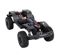 Hamwesh RC Car Chassis Frame, 1/18 Scale Replacement Plastic Assembled Chassis Frame for Defender Model Car with Lightweight Structure Modular Design and Accessory for RC Crawler Vehicle