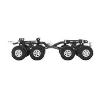 Hamwesh RC Car Chassis Frame, Lightweight Carbon Fiber for Axial SCX24, Low Center Gravity Chassis with Enhanced Stability and Handling Performance for Off Road Racing and Circuit (Black and Silver)