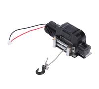 Hamwesh RC Car Winch, High Strength Metal Alloy Electric Winch for 1/10 RC Crawler Car, with Retracting and Releasing Rope Function, Enhances Realism and Professionalism (Black)