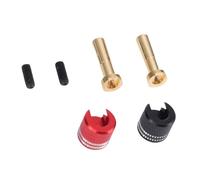 Hamwesh RC Heatsink Plug, High Thermal Conductivity Efficient Power Transmission 4mm Banana Alloy RC Heatsink Plug Connectors, Battery Plugs with Dual Color Pair Black Red