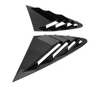 Hamwesh Rear Window Louvers, Scratch Proof Wear Proof Anti Dirt Stylish Rear Side Window Shutter Cover with Air Vent Scoop Cover for GLC Coupe C253 2016 2022 (Glossy Black)