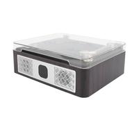 Hamwesh Retro CD Player, Desktop HiFi Speaker with SPDIF USB AUX Rechargeable Battery for Home Travel, Wooden Music Player