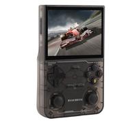 Hamwesh Retro Handheld Game Console, 3.5 Inch IPS Screen Portable Gaming Console with 3500mAh Battery and Double Joystick, Rechargeable Classic Retro Video Game for Kids with (Black)