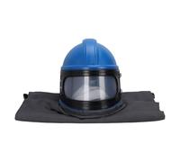 Hamwesh Sandblasting Helmet, Adjustable Airflow Prevents Fogging Sandblasting Hood Set, Air Feed Sandblast Helmet with Double Layer Lens and Shoulder Protector for Painting