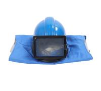 Hamwesh Sandblasting Helmet, Safe Air Feed Sand Blasting Hood, Dust Hood with Shoulder Protective Sand Protector for Sandblasting Painting and Industrial Cleaning