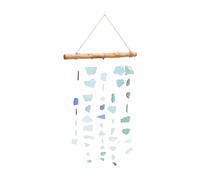 Hamwesh Sea Glass Wind with Driftwood, Handcrafted Visual & Auditory Peace