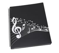 Hamwesh Sheet Music Folder, 40 Pages A4 Size ABS Material Music Folder, Piano Accessories with Non Slip Transparent Pockets Concave Convex Technology for Piano Guitar Violin