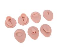 Hamwesh Silicone Body Part, Soft Elastic Texture and Lifelike Appearance Practice Body Part, Display Set with 7pcs Soft Practice Models for Medical Training Beginners and Skill (Dark Skin)