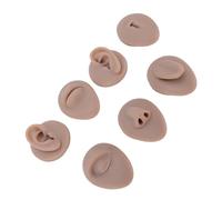 Hamwesh Silicone Body Part, Soft Elastic Texture and Lifelike Appearance Practice Body Part, Display Set with 7pcs Soft Practice Models for Medical Training Beginners and Skill (Brown)