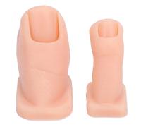 Hamwesh Silicone Nail Art Practice Toe Modes, Manicure Practice Toes Fake Foot Mode for Nail Tips Art Training, Silicone Toenail for Nail Art Practice, for Home Salon DIY Display (Type 1)