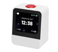 Hamwesh Smart Alarm Clock, AI Voice Control Large Screen Bluetooth Speaker with Lyrics Display 1200mAh Battery USB Charging for Bedroom Office Desk