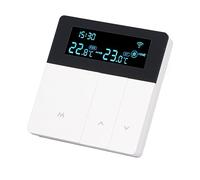 Hamwesh Smart Thermostat For Home, WiFi Enabled LCD Color Screen, 7 Day Programmable Digital Thermostat With AC90-240V 3A Support, For Heat Pump, Water Heating Boiler Heating In Home, (Standard)