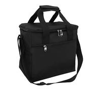 Hamwesh Soft Cooler Bag, 15L Leakproof Foldable Insulated Camping Cooler, Portable Bag with Adjustable Shoulder Strap for Camping Picnic Travel Barbecue (Black)