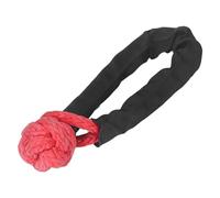 Hamwesh Soft Shackle, 20mm 41000 LBS Synthetic Recovery Rope with Protective Sleeve and Infinite Knot for Towing Rope ATV UTV SUV Truck Boating (Red)