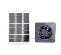 Hamwesh Solar Powered Exhaust Fan, 4 Inch 6W Monocrystalline Silicon Panel IP67 Rainproof Easy Installation with Efficient Air Circulation, Solar Vent Fan, Ventilation for