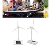Hamwesh Solar Windmill Model, Solar Powered DIY Assembly Educational Toy, Wind Turbine with Crystalline Silicon Panel for Kids Science Desk Office Decor