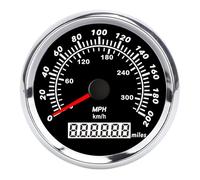 Hamwesh Speedometer, 85mm IP67 Marine Speedometer 0-200MPH 9-32V Boat with 7 Color LED Backlight Dual Display for Car Motorcycle Boat Yacht